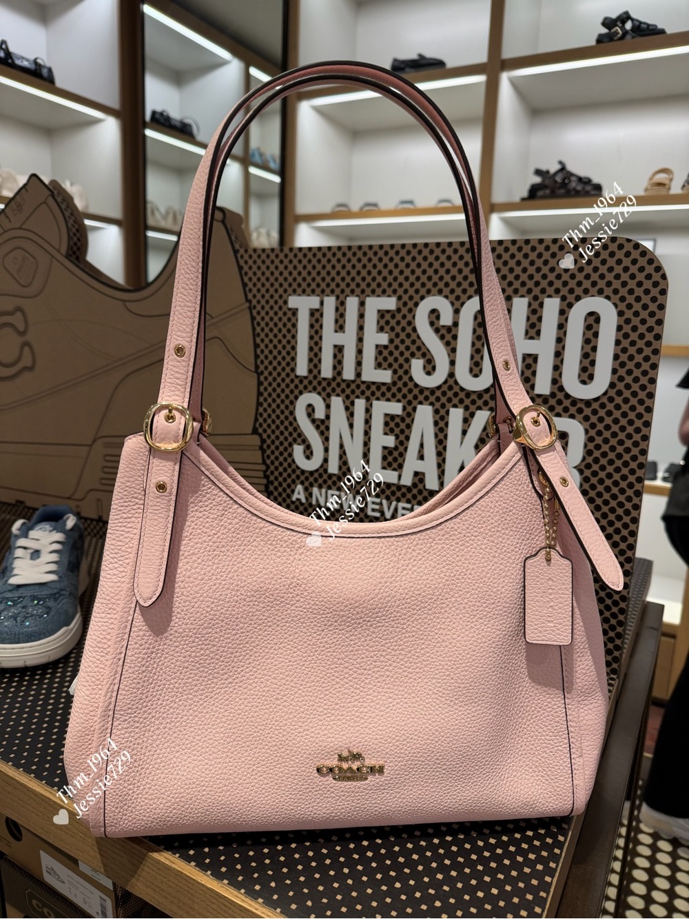 NWT！COACH Erin Shoulder Bag（CAQ86）soft pink FAST SHIPPING